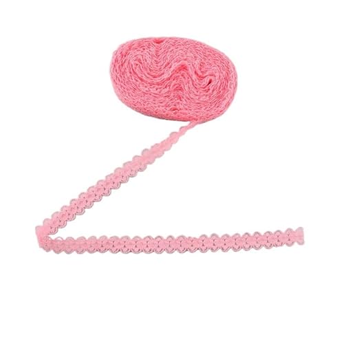 ZHAOYUQI Spitzenband 10 Yards/Lot 15 mm Spitzenband, bilaterales Kunsthandwerk, Bestickt, Netz-Spitzenbesatz, Stoffband, DIY Nähen, Rock-Zubehör Spitzenborte(Watermelon red) von ZHAOYUQI