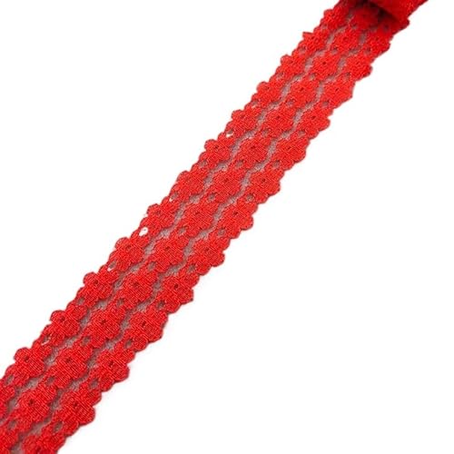 ZHAOYUQI Spitzenband 10 Yards/Lot Rotes Spitzenband Band Qualität Spitzenbesatz DIY Gestickte Spitze for Nähen Dekoration Spitzenstoff Spitzenborte(F5) von ZHAOYUQI