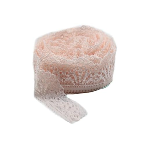 ZHAOYUQI Spitzenband 10 Yards Nähen elastisches Spitzenband Stretchbesatz 30 mm Spitzenstoff DIY Stickerei Kleidung Kleid Dekoration Spitzenborte(Light pink,10 Yards) von ZHAOYUQI