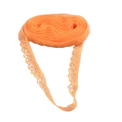 ZHAOYUQI Spitzenband 10 Yards Spitzenband, Breite 14 mm, Spitzenstoff, DIY-Hochzeitsdekoration, Accessoires, Damenbekleidung, Blumenaccessoires usw. Spitzenborte(Orange) von ZHAOYUQI