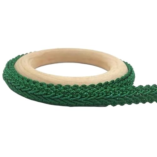 ZHAOYUQI Spitzenband 10 m Spitzenbesatzband Tausendfüßler geflochtene Spitze DIY Handwerk Nähzubehör Hochzeitsdekoration Stoff Kurve Spitze Schnürsenkel for Nähen Spitzenborte(Green) von ZHAOYUQI