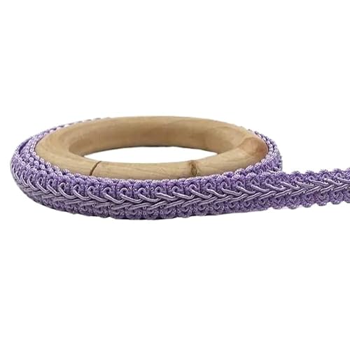 ZHAOYUQI Spitzenband 10 m Spitzenbesatzband Tausendfüßler geflochtene Spitze DIY Handwerk Nähzubehör Hochzeitsdekoration Stoff Kurve Spitze Schnürsenkel for Nähen Spitzenborte(Light Purple) von ZHAOYUQI