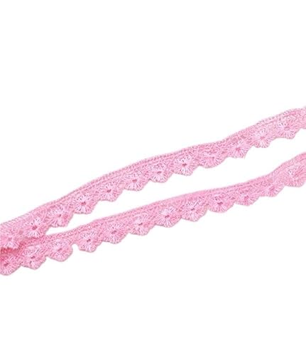 ZHAOYUQI Spitzenband 2 Yards Farbe Kleine Pflaumenblütenstickerei Hohles Spitzenband Kleid Kleidungsstück Stoff Spitzenband DIY Manuelles Nähen Basteln Spitzenborte(Pink) von ZHAOYUQI