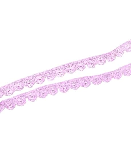 ZHAOYUQI Spitzenband 2 Yards Farbe Kleine Pflaumenblütenstickerei Hohles Spitzenband Kleid Kleidungsstück Stoff Spitzenband DIY Manuelles Nähen Basteln Spitzenborte(Purple) von ZHAOYUQI