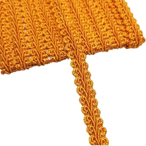 ZHAOYUQI Spitzenband 2 Yards Spitzenbesatzband, geflochten, DIY-Handwerk, Nähzubehör, Hochzeitsdekoration, Stoffkurve Spitzenborte(Orange) von ZHAOYUQI