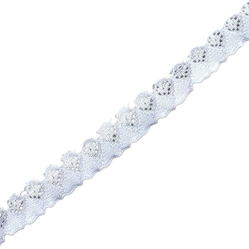 ZHAOYUQI Spitzenband 5 Yards/Lot Elastische Spitze Band Embroidred Baumwolle Spitze Elastizität Garnituren Kleidung Unterwäsche Nähen Tüll for Handwerk Spitzenborte(16) von ZHAOYUQI