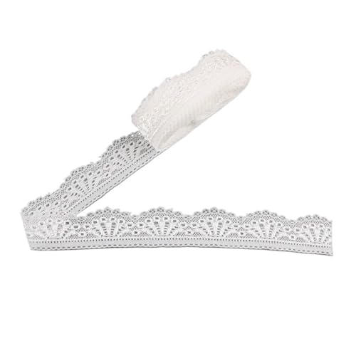 ZHAOYUQI Spitzenband 5 Yards/Lot Spitzenband, 40 mm, Spitzenbesatz, Unterwäsche, Kleid, DIY, Kleidungszubehör Spitzenborte(White) von ZHAOYUQI