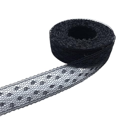 ZHAOYUQI Spitzenband 5 Yards 15 mm Spitzenband, bilaterales Kunsthandwerk, bestickter Netz-Spitzenbesatz for Nähen von Stoffband, Rock-Zubehör Spitzenborte(02) von ZHAOYUQI