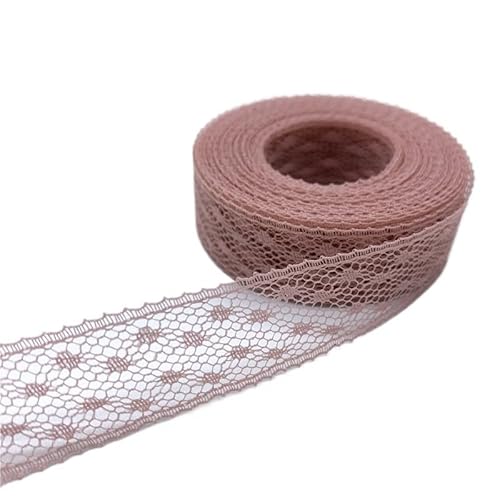 ZHAOYUQI Spitzenband 5 Yards 15 mm Spitzenband, bilaterales Kunsthandwerk, bestickter Netz-Spitzenbesatz for Nähen von Stoffband, Rock-Zubehör Spitzenborte(06) von ZHAOYUQI