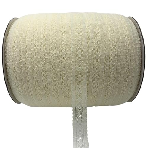 ZHAOYUQI Spitzenband 5 Yards 20 mm Spitzenband, Kunsthandwerk, Besticktes Spitzenbesatzband, handgefertigte Spitzendekorationen, DIY-Nähstoff, Spitzenstoff Spitzenborte(Ivory) von ZHAOYUQI