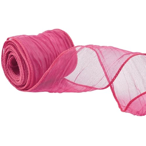 ZHAOYUQI Spitzenband Wellenförmige Seidenbänder, Spitzenstoff, Satinband, Hochzeitssträuße, Dekorationen, Bastelarbeiten, Geschenke, Verpackungen und Schleifenherstellung, 5 Yards Spitzenborte(06) von ZHAOYUQI