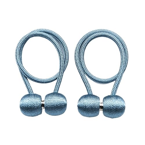 ZHAOYUQI Vorhang Raffhalter 2 Stücke Magnetische Vorhang Ball Stangen Accessoires Rücken Holdbacks Schnalle Clips Haken Halter Wohnkultur Raffhalter Krawatte Seil Zubehör Gardinenhalter(Lake Blue) von ZHAOYUQI