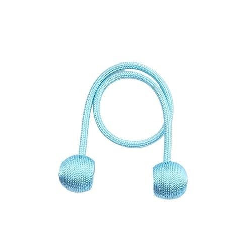 ZHAOYUQI Vorhang Raffhalter Magnetische Ball Vorhang Raffhalter Krawatte Seil Zubehör Stangen Accessoires Rücken Holdbacks Schnalle Clips Haken Halter Home Decor Gardinenhalter(Light Blue,1pcs) von ZHAOYUQI