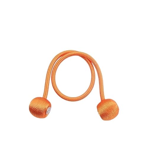 ZHAOYUQI Vorhang Raffhalter Magnetische Ball Vorhang Raffhalter Krawatte Seil Zubehör Stangen Accessoires Rücken Holdbacks Schnalle Clips Haken Halter Home Decor Gardinenhalter(Orange,2pcs) von ZHAOYUQI