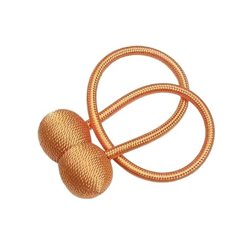 ZHAOYUQI Vorhang Raffhalter Magnetische Vorhangschnalle, Raffhalter, Vorhang-Clips, kein Stanzen, modernes Vorhang-Zubehör, Perlen-Magnetkugel, Heimdekorations-Zubehör Gardinenhalter(Orange) von ZHAOYUQI