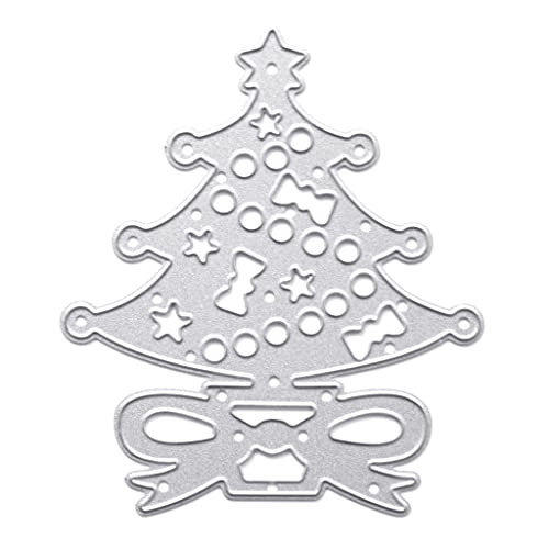 Weihnachtsbaum Schleife Metall Stanzformen Schablone Scrapbooking Album Papier Karte von ZHAPEG