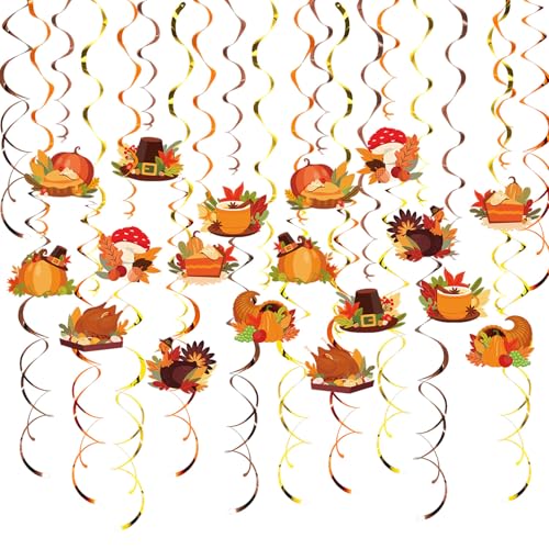 ZHAPEG Thanksgiving-Spiralen zum Aufhängen, für Zuhause und Schule, Thanksgiving-Spiralen, Dekor-Set, individuelle Party-Aufwertung von ZHAPEG