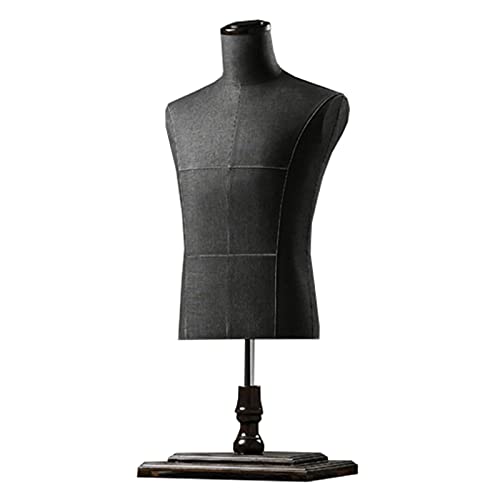 Mannequin Kunststoff-Mannequin-Kleiderform, Mantel/Anzug/Design-Training/Mode-Design, Standpuppenbüste mit rechteckiger Holzbasis, einfach zu montierende Puppe (Farbe: braune Basis) von ZHDLdpUS