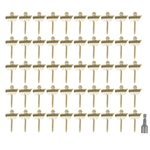 50 Stück Metalldraht Zaunbefestigungen für Weichhölzer, Zaun für Landwirtschaft, Gartenarbeit, Wiederverwendung, Zaunklammerschraube von ZHENNB