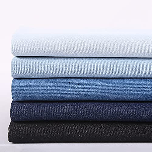 ZHJLF 100% Reine Baumwollgewaschene Denim-Stoff Jeansstoff 10 Oz Für Nähkleidung DIY Handwerk Kleid Jeans Kinder Kostüm Machen Quilten Nähen Patchwork Dekorativer Stoff(Size:1m,Color:2 Sky Blue) von ZHJLF