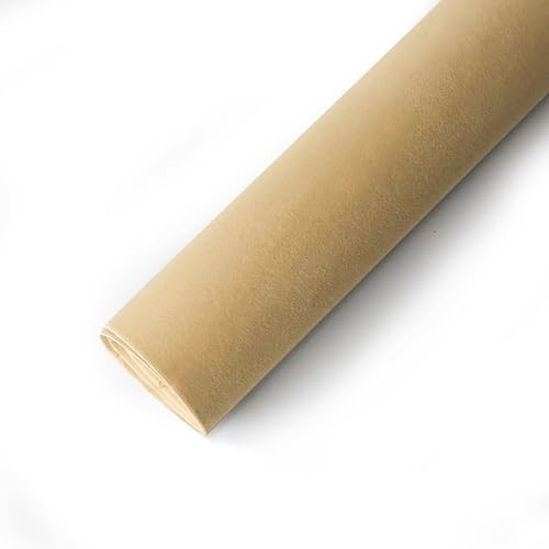 ZHJLF Selbstklebende Samtstoff Flockrolle 50 * 150cm Selbstklebender Filzstoff Tapete Für Schmuckschublade Handwerk Box Filz Liner(Size:1 pcs,Color:Khaki) von ZHJLF