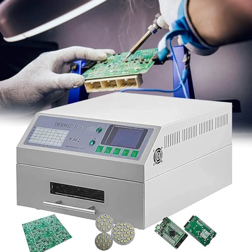 ZHJOPP Automatische Reflow-Lötmaschine, Reflow-Ofen, professionelle Infrarot-Heizungs-Lötmaschine mit Heißluftzirkulation für PCB-SMT-Prüfung (962) von ZHJOPP