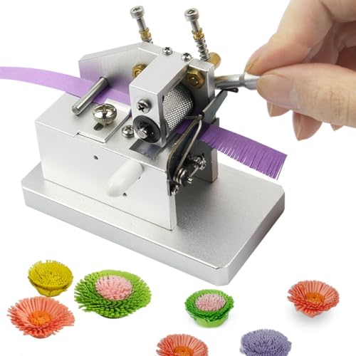 ZHJOPP Fransenschneidemaschine, manuelle DIY-Papier-Quilling-Maschine, manuelle Quilling-Fringer-Maschine zum Schneiden von Quasten-Fringern, MFlower Rolls von ZHJOPP