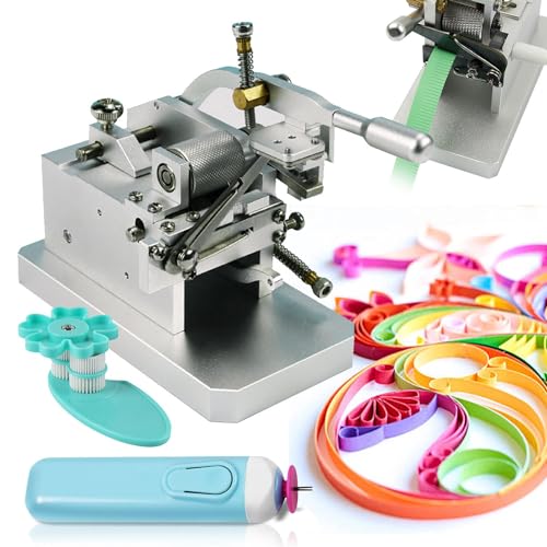 ZHJOPP Papier-Quilling-Set, Fransenschneidemaschine mit 0,3–4 mm Einstellbarer Fransenbreite und elektrischem Quilling-Papierstift, DIY-Roller-Werkzeuge von ZHJOPP