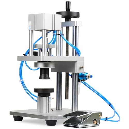 ZHJOPP Pneumatische Verschließmaschine, Desktop-Parfümflaschen-Verschließmaschine, höhenverstellbares Verschließwerkzeug, geeignet für 13–20 mm Kunststoffflaschen (15mm) von ZHJOPP