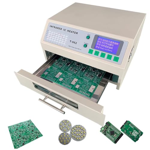 ZHJOPP Reflow-Ofen, automatische Reflow-Lötmaschine, Desktop-Lötstation mit Heißluftzirkulation für PCB-SMT-Lötprüfungen (T) von ZHJOPP