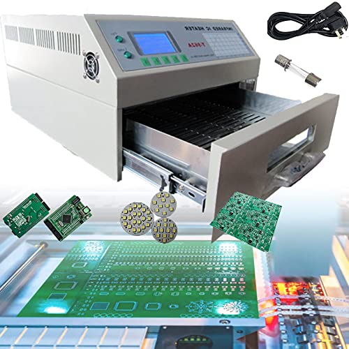 ZHJOPP T962A Automatische Reflow-Lötmaschine, 1500 W Reflow-Ofen, professionelle Infrarot-Heizungs-Lötmaschine mit Heißluftzirkulation von ZHJOPP