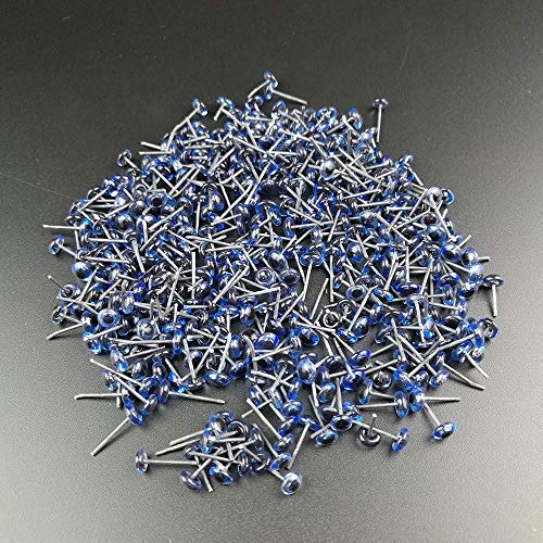 ZHONGJIUYUAN 200 Stück 5 mm (blau) bernsteinfarbene Glasaugen für Nadelfilzen, Bären, Puppen, Lockvögel, Nähen. von ZHONGJIUYUAN