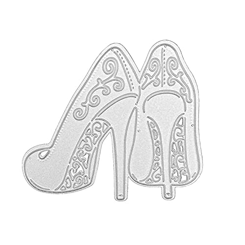 High Heels Stanzform Metall Schuhe Stanzformen Schablone Kunst Schneiden Vorlage Formen für DIY Einladung Kartenherstellung Papier Basteln Umschlag Verzieren Scrapbooking Zubehör von ZHONGLEFA