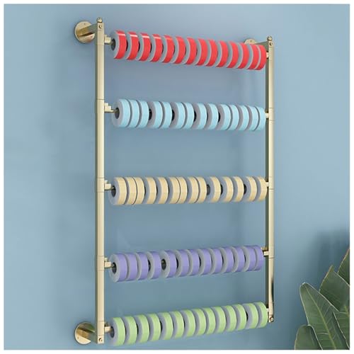 ZHONGXIN.HUIYIN Wandmontierter Ribbon Rack Schalhalter aus Metall, Multifunktionaler Display-Organizer bindet Seiden-Präsentationsständer, Handtuch-Aufbewahrungsregal Blumen-Geschenkpapier-Organizer von ZHONGXIN.HUIYIN