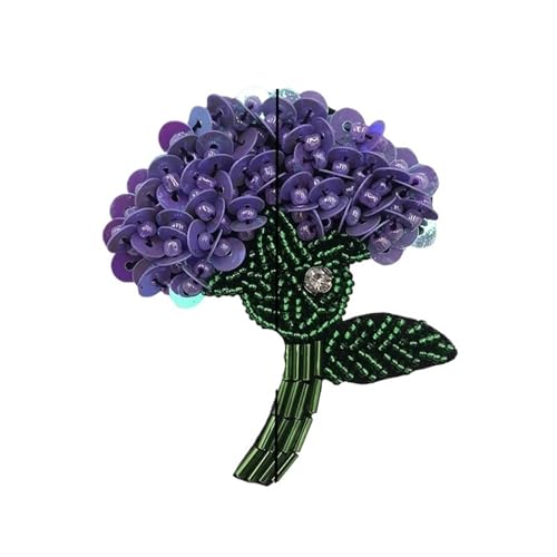 ZHOUXYFDC Bügelflicken Mit Strass 2 Stück handgefertigte Pailletten-Blumen-Perlen-Applikation, 3D-Blumen, for Aufnähen auf Strass-Patches for Kleidung, hochwertige dekorative Perlenparches(Color-4) von ZHOUXYFDC