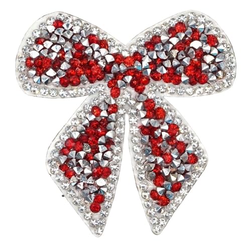 ZHOUXYFDC Bügelflicken Mit Strass 5 stücke 10 Farben Kristall Strass Bowknot Eisen Auf Patches Applique for Kleidung Schuh Tasche Aufkleber Streifen Kleidung Aufkleber 6CM * 6CM(Color-3) von ZHOUXYFDC