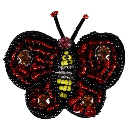 ZHOUXYFDC Bügelflicken Mit Strass DIY Schmetterling Elegante Handarbeit Patches for Kleidung Aufnäher Pailletten Applikation Mit Strass Kleid Patches Aufkleber Tasche(Multi-colored11) von ZHOUXYFDC