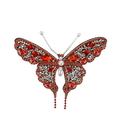 ZHOUXYFDC Bügelflicken Mit Strass DIY Schmetterling Elegante Handarbeit Patches for Kleidung Aufnäher Pailletten Applikation Mit Strass Kleid Patches Aufkleber Tasche(Multi-colored4) von ZHOUXYFDC