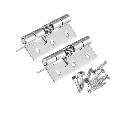 ZHOUXYFDC Federscharnier Selbstöffnende 2 stücke Selbst Schließen Feder Tür Scharnier Edelstahl Hardware 1/1.5/2/2,5 Zoll Feder Belastet Scharniere for Windows Schränke Schmuck(1 inch) von ZHOUXYFDC