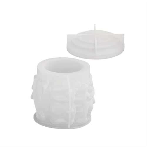 ZHOUXYFDC Kerzen Gießform Skandinavische Engel Statue Kerze Tasse Silikon Form DIY Lagerung Jar Aroma Kerze Harz Form Geschenk Hause Dekoration von ZHOUXYFDC