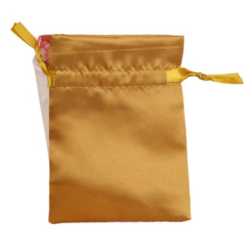 ZHOUXYFDC Seide Schmuckbeutel 10 Teile/los 8x10cm10x15cm Weiche Seide Satin Geschenk Tasche Glatte Tuch Ring Armband Halskette Schmuck Lagerung Verpackung Kordelzug Beutel(6yellow,10x15cm) von ZHOUXYFDC