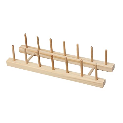 Holz Drahthalter, Nähgarn Halter Stickerei Spule Kegel Lagerregal Haarzöpfe Organizer Multispule Quilten Holzbrett Holz Drahthalter von ZHSH