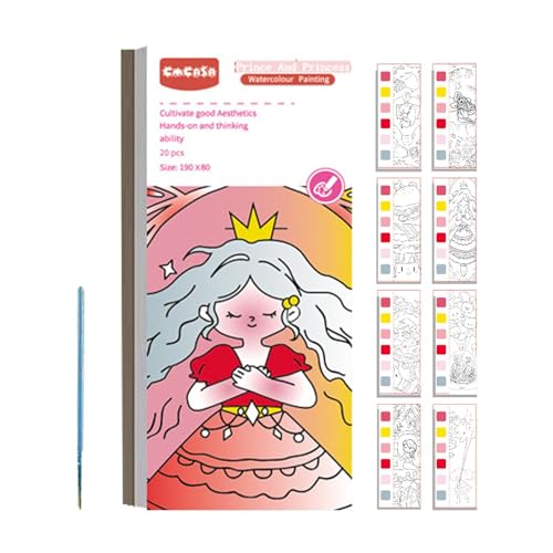 Aquarell Skizzenbuch, Kleines Aquarell Skizzenbuch Einfach Aquarell Malbuch Malpapier Aquarell Tagebuch Aquarell Skizzenbuch Set Mit Pinseln Und Farben Für Kinder Und Erwachsene von ZHUMCCY