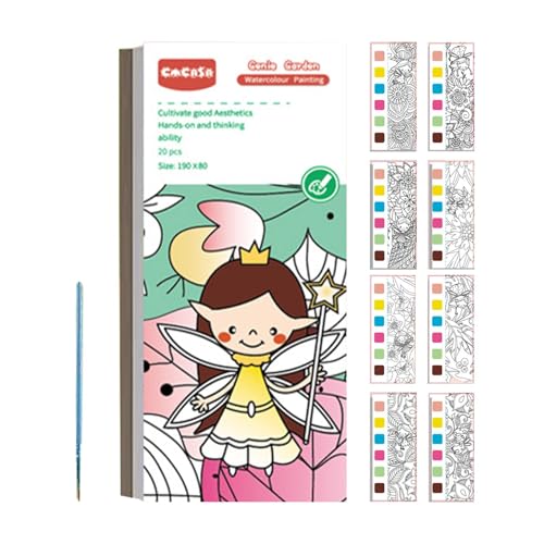 Aquarell Skizzenbuch, Kleines Aquarell Skizzenbuch Einfach Aquarell Malbuch Malpapier Aquarell Tagebuch Aquarell Skizzenbuch Set Mit Pinseln Und Farben Für Kinder Und Erwachsene von ZHUMCCY