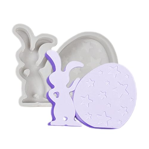 Silikonformen Gießformen Ostern, Ostereier Kaninchen Silikonform Niedlich Osterhase Silikonformen Kaninchen Silikonform Für Ostern Hochzeit, Zuhause, Tischdekoration von ZHUMCCY