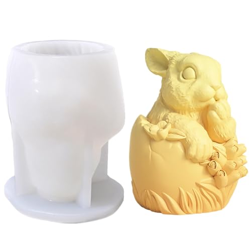 Silikonformen Gießformen Ostern, Osterhase Silikon Gießform Ostern Kaninchen Silikonform Kreativ Hases Silikonform Zum Basteln, Dekorieren von ZHUMCCY