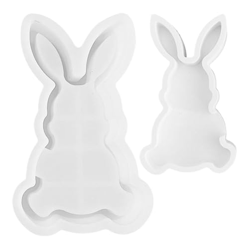 Silikonformen Gießformen Ostern, Ostern Hase Silikon Gießform Hase Silikonform 3D Hasenform Ostern Hase Kerzenform, Hohler Kaninchen Kerzenhalter Für Handwerk von ZHUMCCY