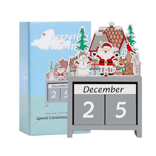 Weihnachts Countdown Blöcke, 2024 Holz-Weihnachts Countdown Kalender Weihnachts Adventskalender Weihnachts Countdown Kalender Für Die Weihnachtliche Heimdekoration von ZHUMCCY