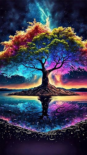 ZHUMUTO Diamond Painting Groß XXL Bilder Set Erwachsene,70x40 CM/27,5x15,7 Zoll Baum des Lebens B,5D Diamant Painting Bilder Erwachsene mit Zubehör Stift Für Wohnzimmer Dekoration von ZHUMUTO