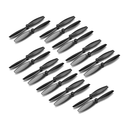 10 Paare L-DARC 65mm Propeller 1,0 1,5mm Loch 2 Klingen Paddel CW CCW Requisiten PC Propeller for Zahnstocher Rahmen DIY RC Drone(Black- 1.0mm) von ZHUOHANG